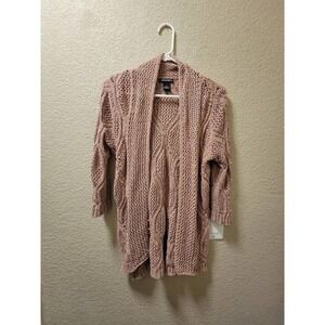 Lauren Michelle Knit Cardigan Pink Size Small